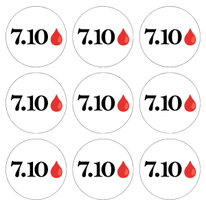מדבקות עגולות השבעה באוקטובר  12יח'/ 25 יח'